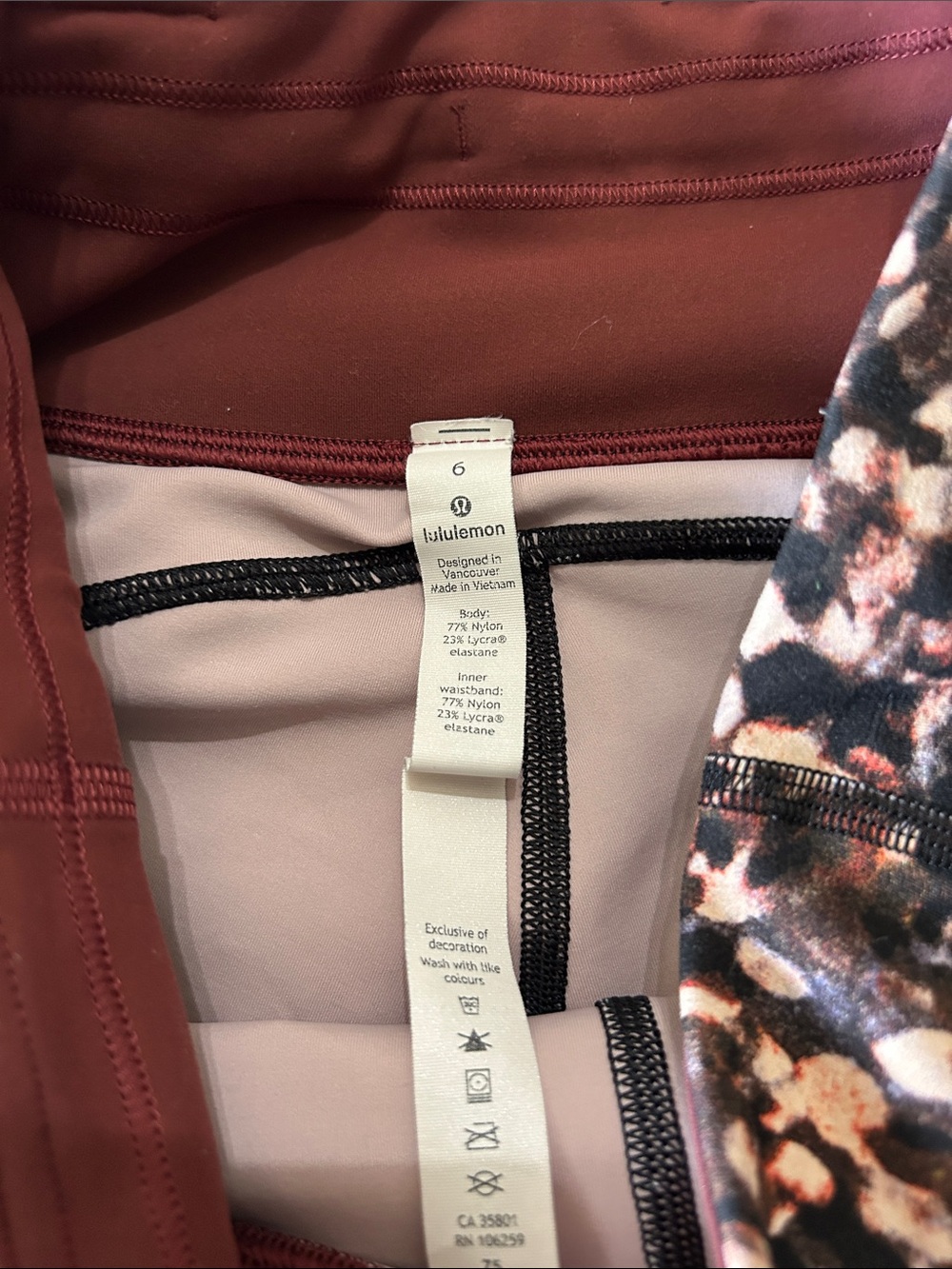 Lululemon Invigorate High-Rise Pocket Tight 25" Motion Flux Multi Size 6 Small - Picture 7 of 7